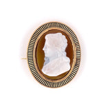 Estate Victorian Enamel & Carnelian Cameo Locket Pin-Pendant