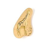 Estate Candida Hammered Gold Giraffe Pin