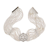 Estate Art Deco Diamond & Pearl Choker