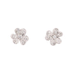 Estate Diamond 3-Leaf Clover Earrings