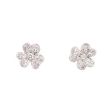 Estate Diamond 3-Leaf Clover Earrings