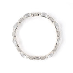 Estate Diamond & Quartz Crystal Link Bracelet