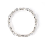 Estate Diamond & Quartz Crystal Link Bracelet