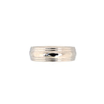 Estate Platinum Grooved Wedding Band