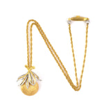 Buccellati Gold Floral Fruit Pendant Necklace
