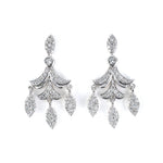 Estate Diamond Pagoda Dangle Drop Earrings