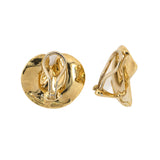 Tiffany Creased Circle Kidney Bean Earrings