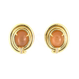 Estate Bondanza Moonstone & Diamond Earrings