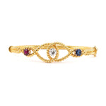 Estate Victorian 3-Stone Weave Bangle Bracelet