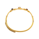 Victorian 3-Stone Weave Bangle Bracelet