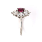 Albert Pujol Ruby & Diamond Sunburst Ring