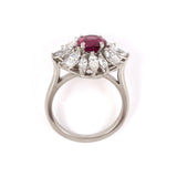 Albert Pujol Ruby & Diamond Sunburst Ring