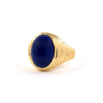Estate Gump's Lapis Corrugated Gentleman's Ring