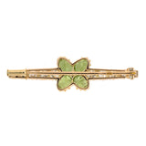 Victorian Peridot & Diamond X Center Bar Pin