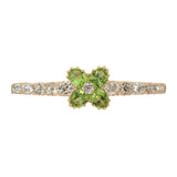 Estate Victorian Peridot & Diamond X Center Bar Pin
