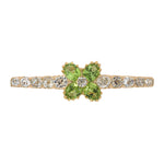 Estate Victorian Peridot & Diamond X Center Bar Pin