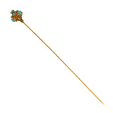 Art Nouveau Turquoise Hat Pin