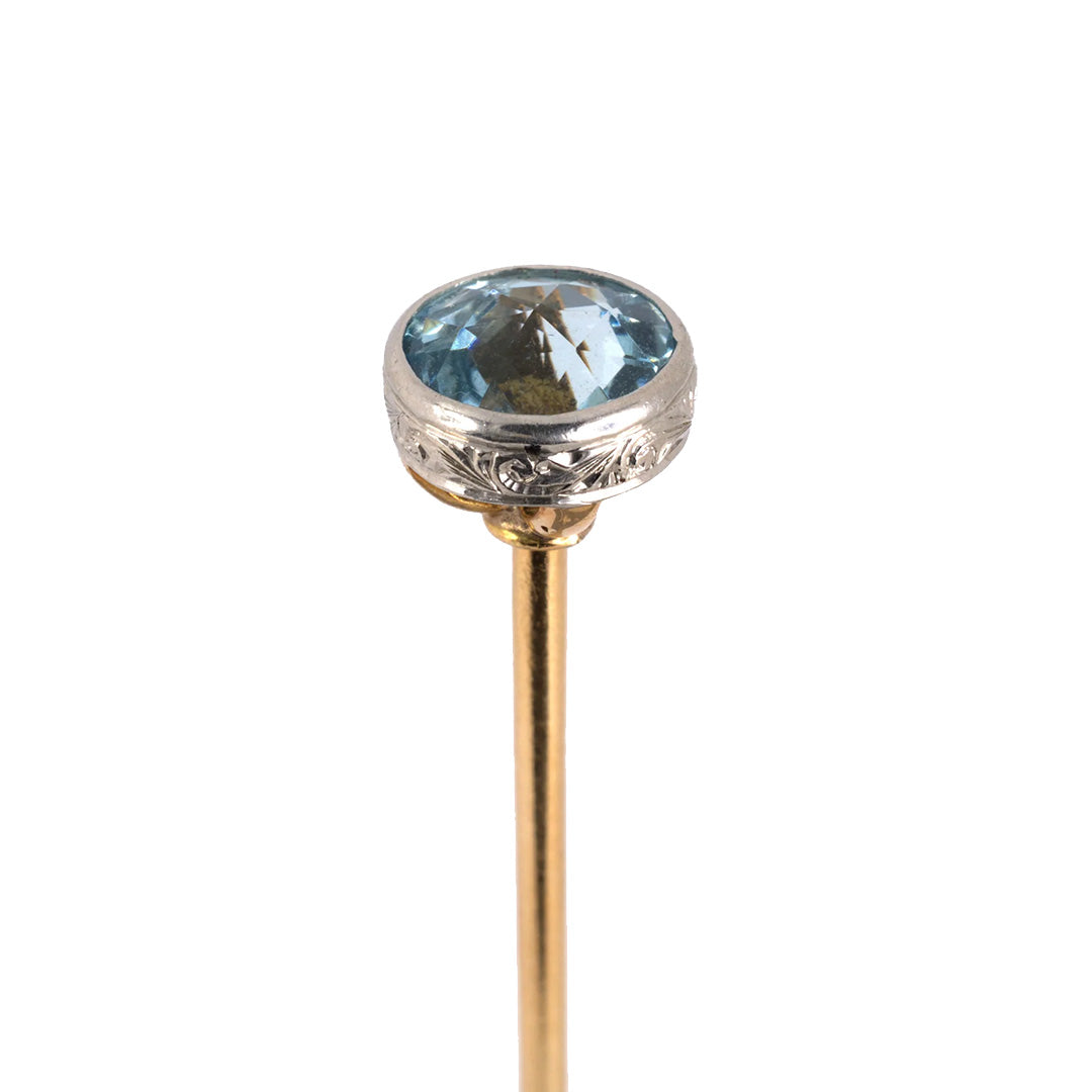 Estate Edwardian Aquamarine Hat Pin