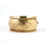Estate Rope & Leaf Bangle Bracelet