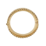 Rope & Leaf Bangle Bracelet