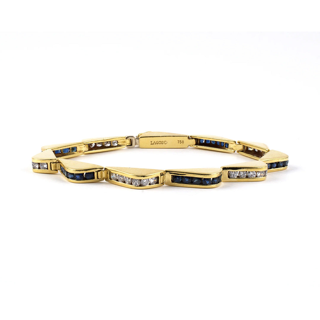 Estate Lagos Sapphire & Diamond Bracelet