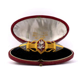 Victorian Tiffany Etruscan Revival Mosaic Pin