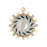 Estate Victorian Diamond & Pearl Locket Pin Pendant