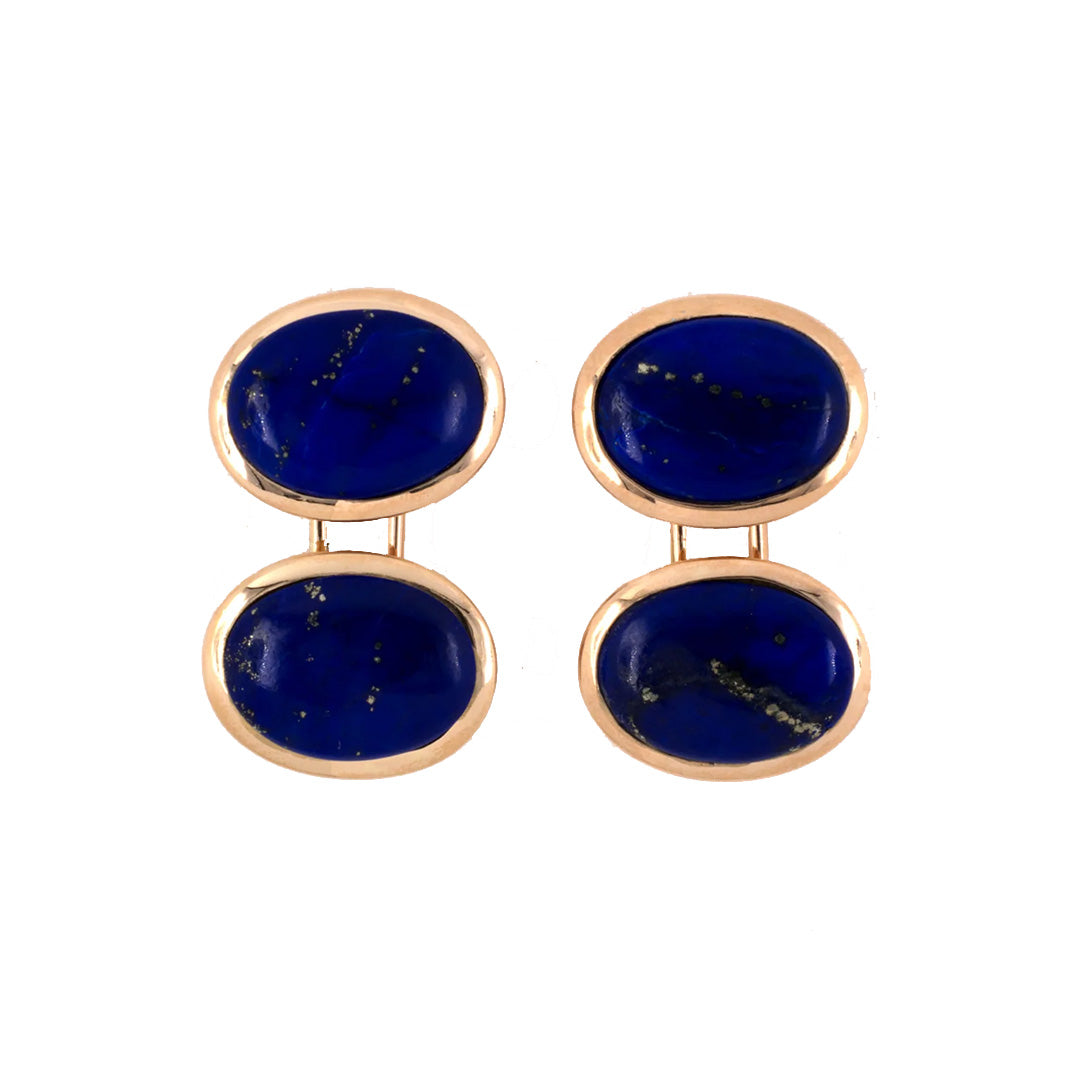 Estate Lapis Four-Ornament Cuff Links