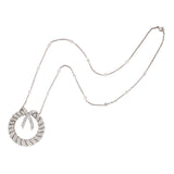 Diamond Bow Wreath Pendant Necklace