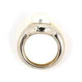 Elan Pearl Split Gold Ring