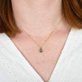 Tanzanite Petite Teardrop Pendant Necklace