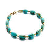 Kingman Turquoise Bead Bracelet
