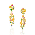 Petra Class Studio Multi-Color Mixed Gemstone Drop Earrings