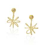 Petra Class Studio Diamond & Gold Wiggle Form Earrings