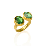 Petra Class Studio Green Tourmaline Rose-Cut Oval Ring
