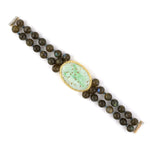 Estate Moss-in-Snow Jadeite & Laborite Bead 2-Strand Bracelet