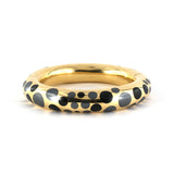 Estate Tiffany Black Jade & Hematite Hinged Bangle