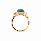 Victorian Green Jadeite & Diamond Cluster Ring