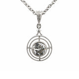 Diamond Merry Widow Pendant Necklace