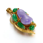 Estate Lavender & Green Jade Pendant