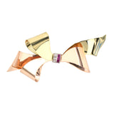 Retro Diamond & Ruby Bow Pin