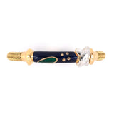 La Nouvelle Bague Enamel Braided Mesh Bangle