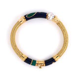 La Nouvelle Bague Enamel Braided Mesh Bangle