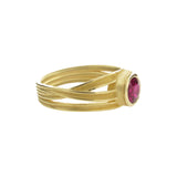 Pink Sapphire Three Ribbon Ring