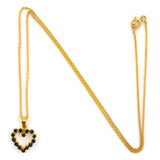 Sapphire Open Heart Pendant Necklace