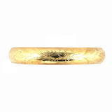 Gold Carved Floral Bangle