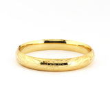 Gold Carved Floral Bangle