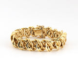 Italian Gold Double Spiral Link Bracelet