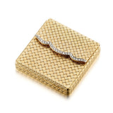 Diamond Woven Weave Compact Mirror