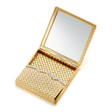 Diamond Woven Weave Compact Mirror